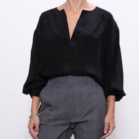 Isabel Marant Etoile "Yacah" Blouse in Black, size 38 (fits Medium)