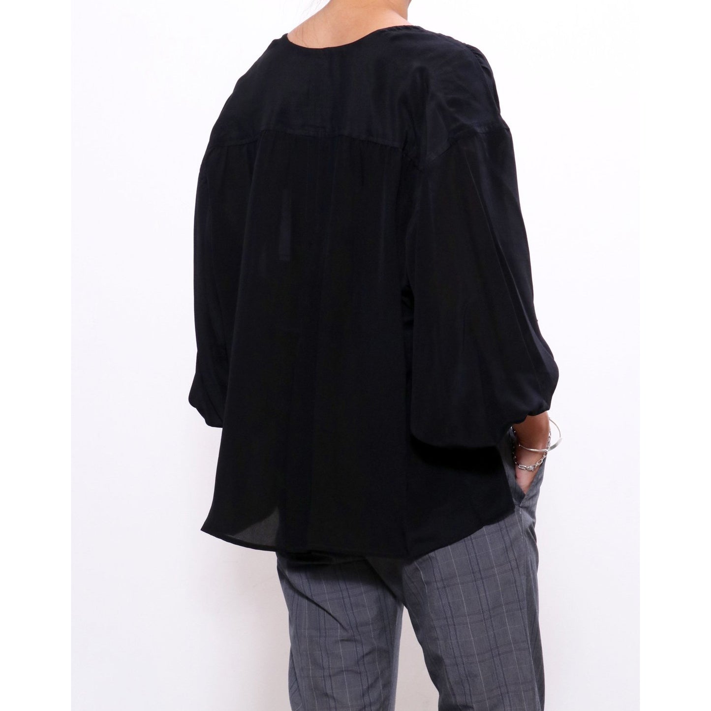 Isabel Marant Etoile "Yacah" Blouse in Black, size 38 (fits Medium)
