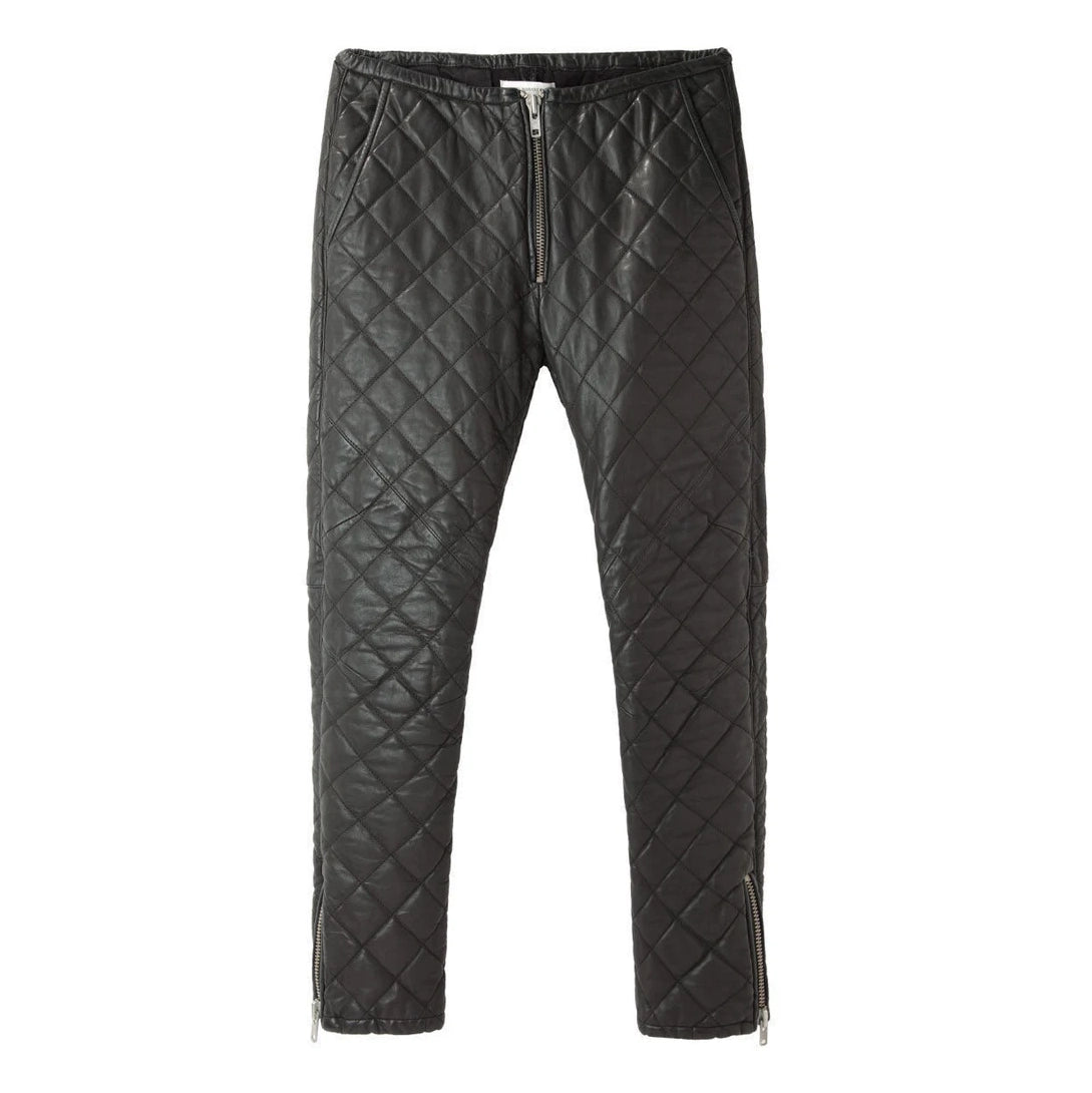 Isabel Marant "Broson" Quilted leather pants in Black, size 40 (fits like size small)
