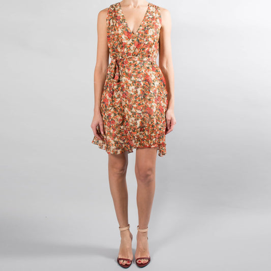 Isabel Marant “Fara” floral printed wrap dress, size 36. Fits like a size 2/4