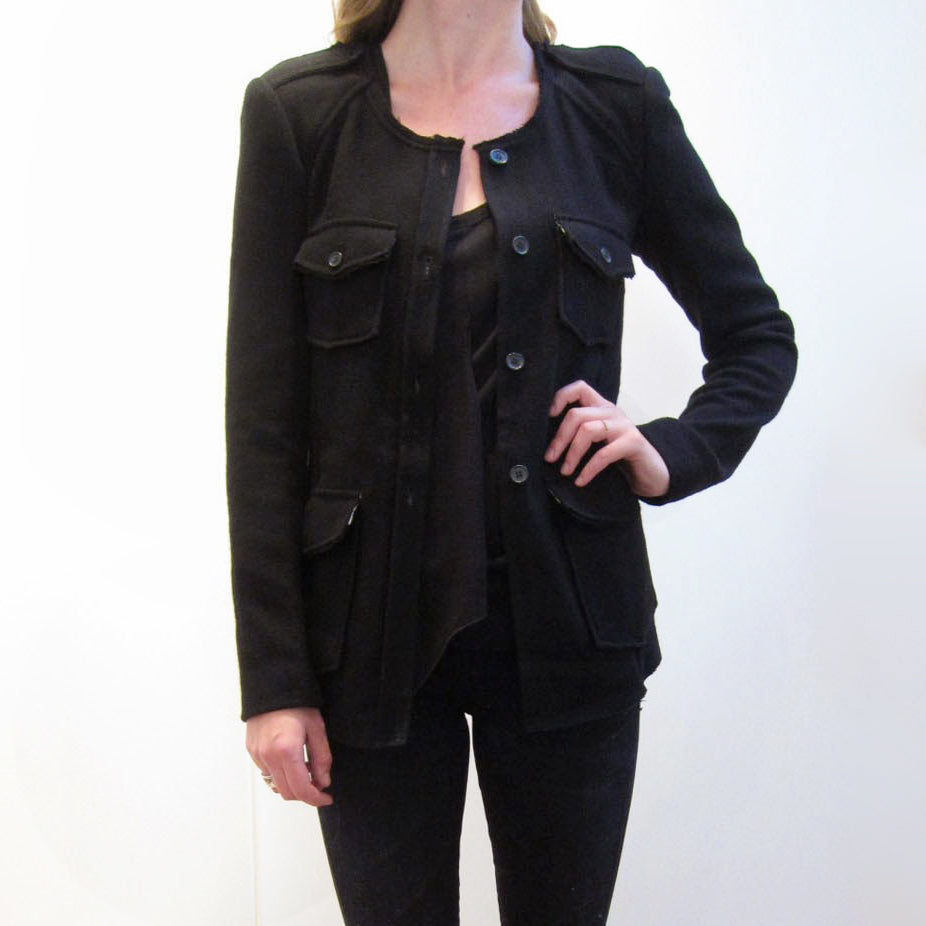 Chemise/veste en laine noire Isabel Marant Etoile « Joff », taille 38. Se porte comme un long slim taille 2/4