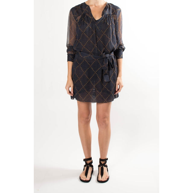 Robe en soie marine Isabel Marant Etoile "Barden", taille 38 (taille comme un 2/4)