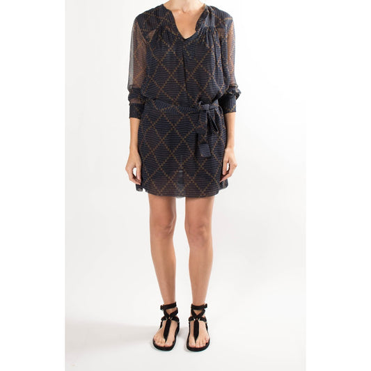 Robe en soie marine Isabel Marant Etoile "Barden", taille 38 (taille comme un 2/4)