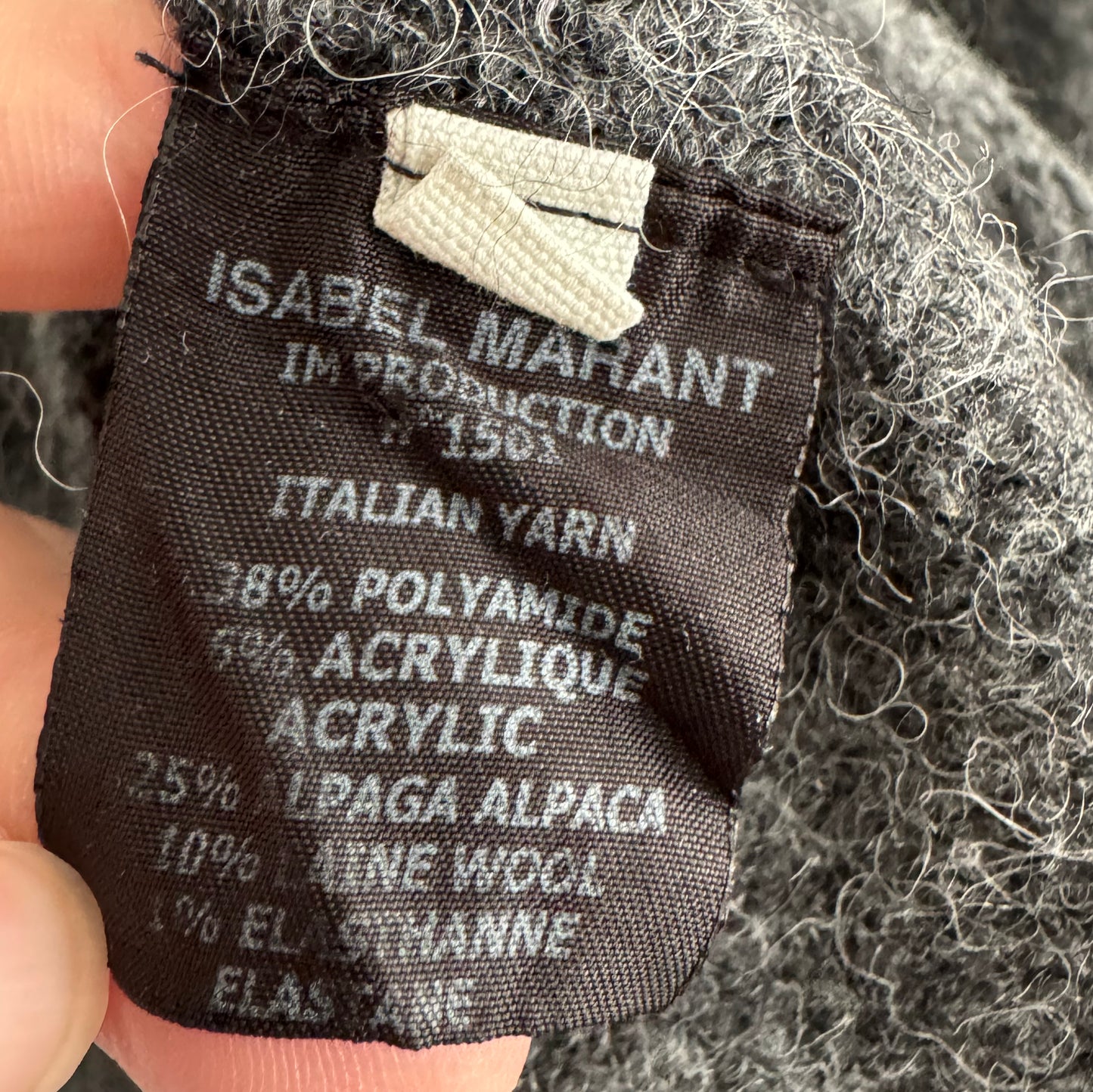 Isabel Marant Long Grey Alpaca Blend Sweater, size 36 (size Small)