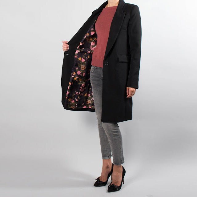 Isabel Marant Tailored One Button Coat with Printed Lining, size 40 (fits size 6 ish)