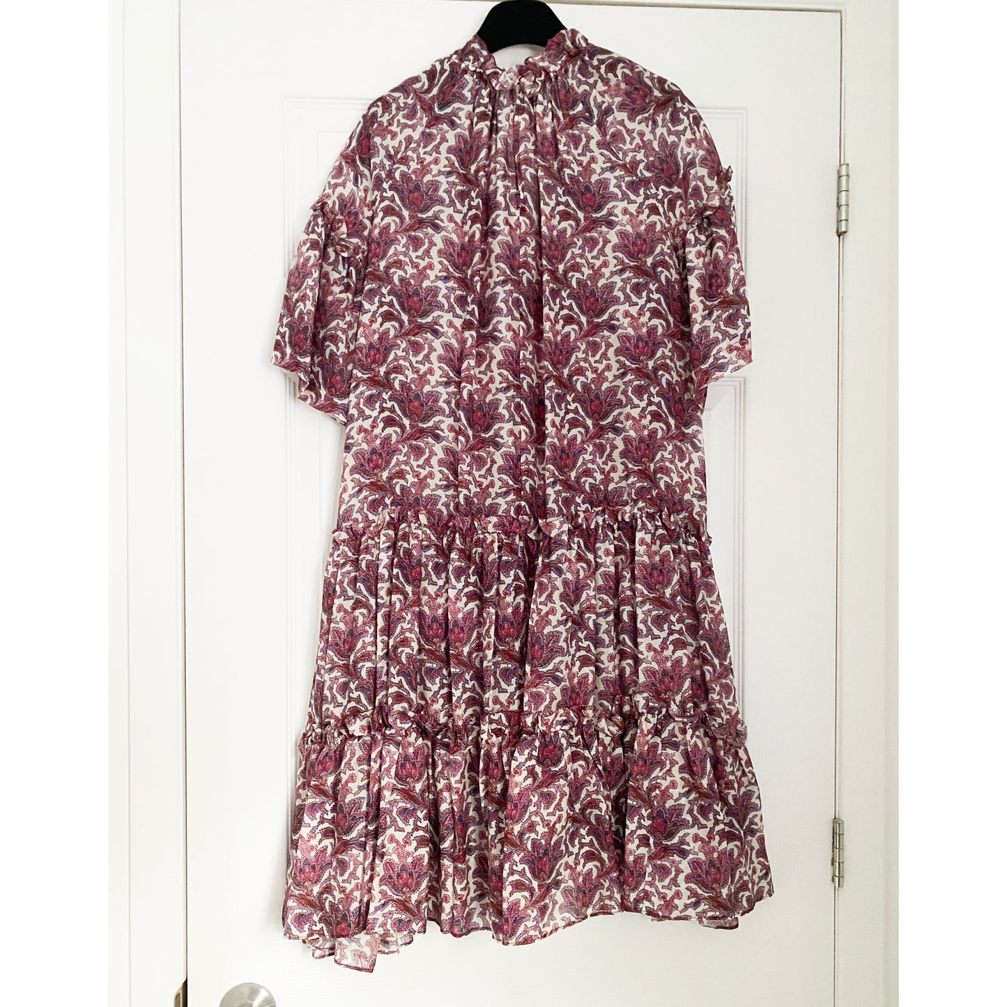 Robe en soie rose imprimée Isabel Marant, taille 44