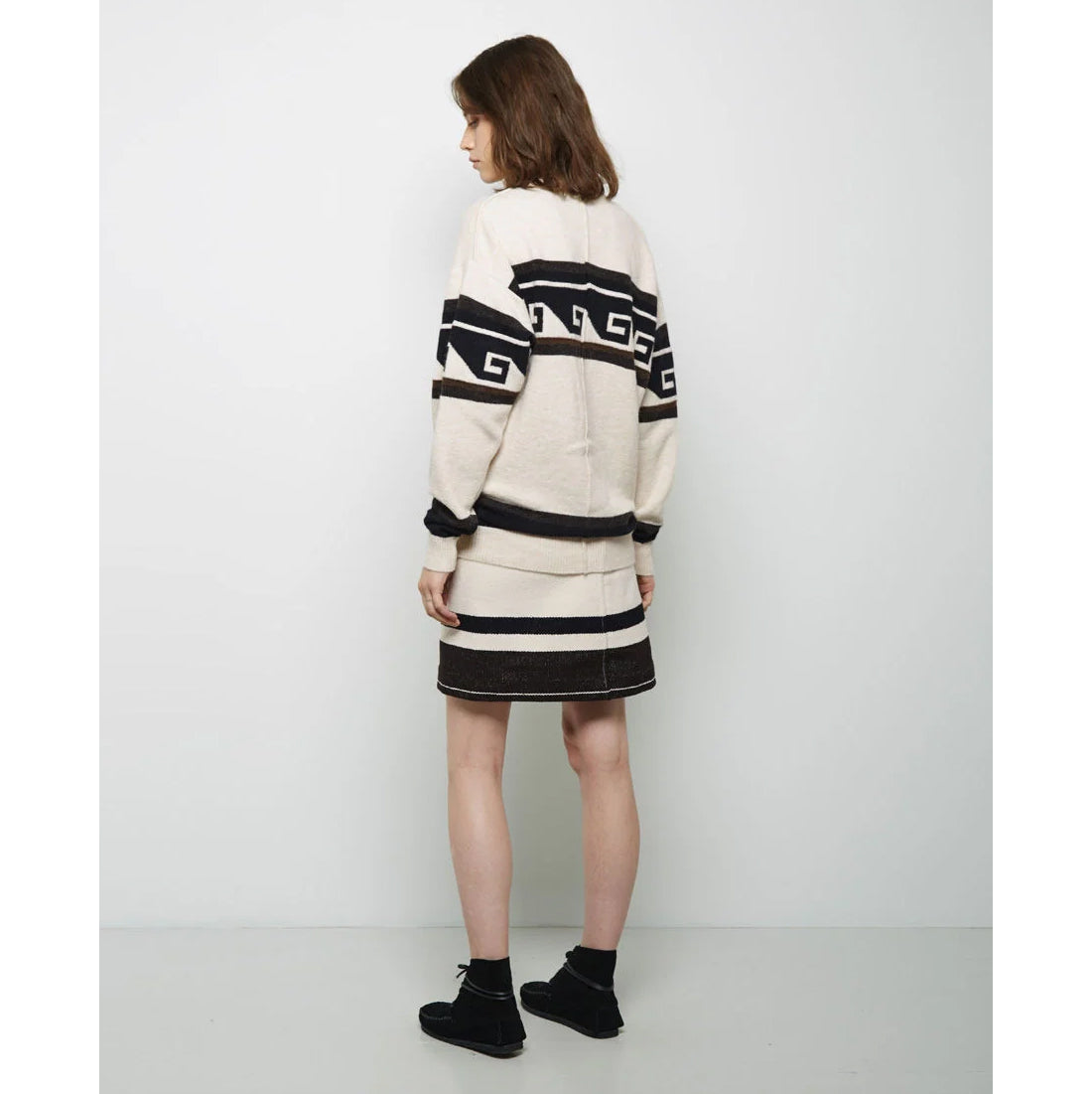 Isabel Marant "Adelaide" Striped Blanket Skirt, size 44