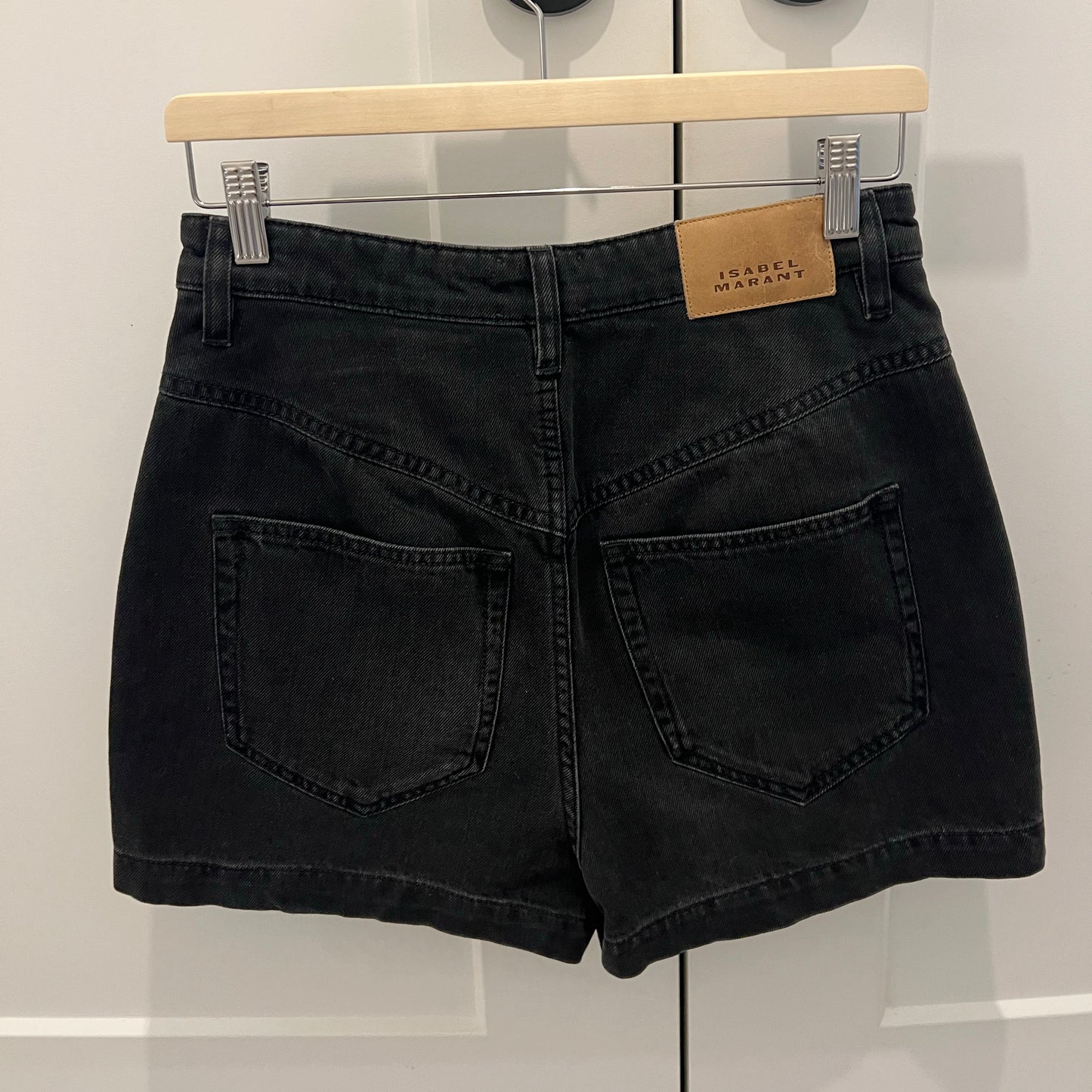 Isabel Marant Etoile "Jovany" Denim Shorts in Black, size 38