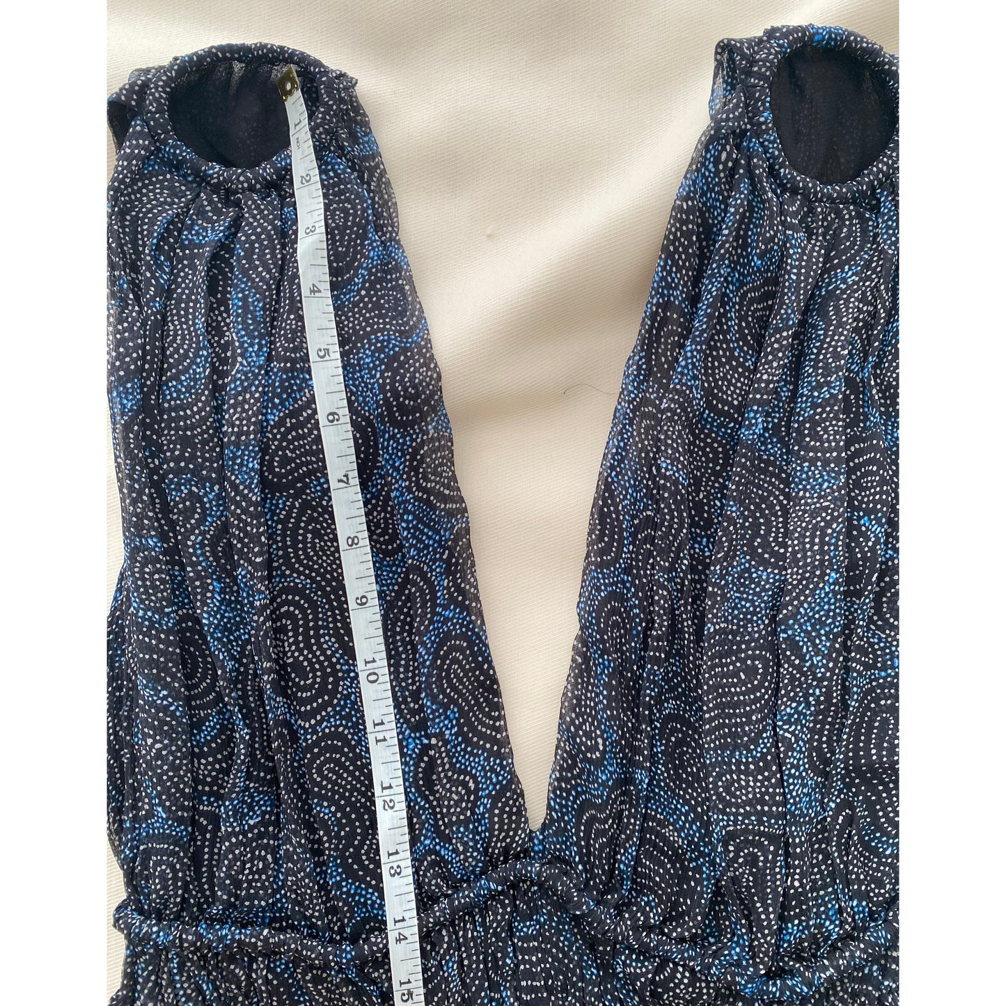 Robe en soie bleue imprimée Isabel Marant Étoile "Estelle", taille 36. Taille comme un 4