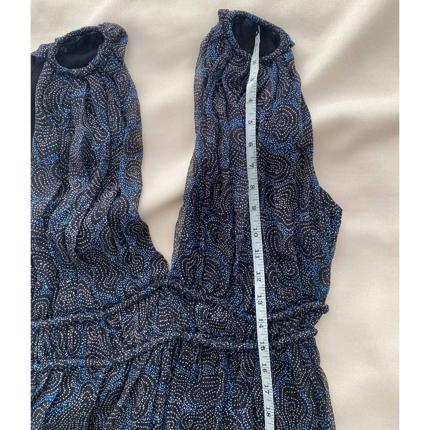 Robe en soie bleue imprimée Isabel Marant Étoile "Estelle", taille 36. Taille comme un 4