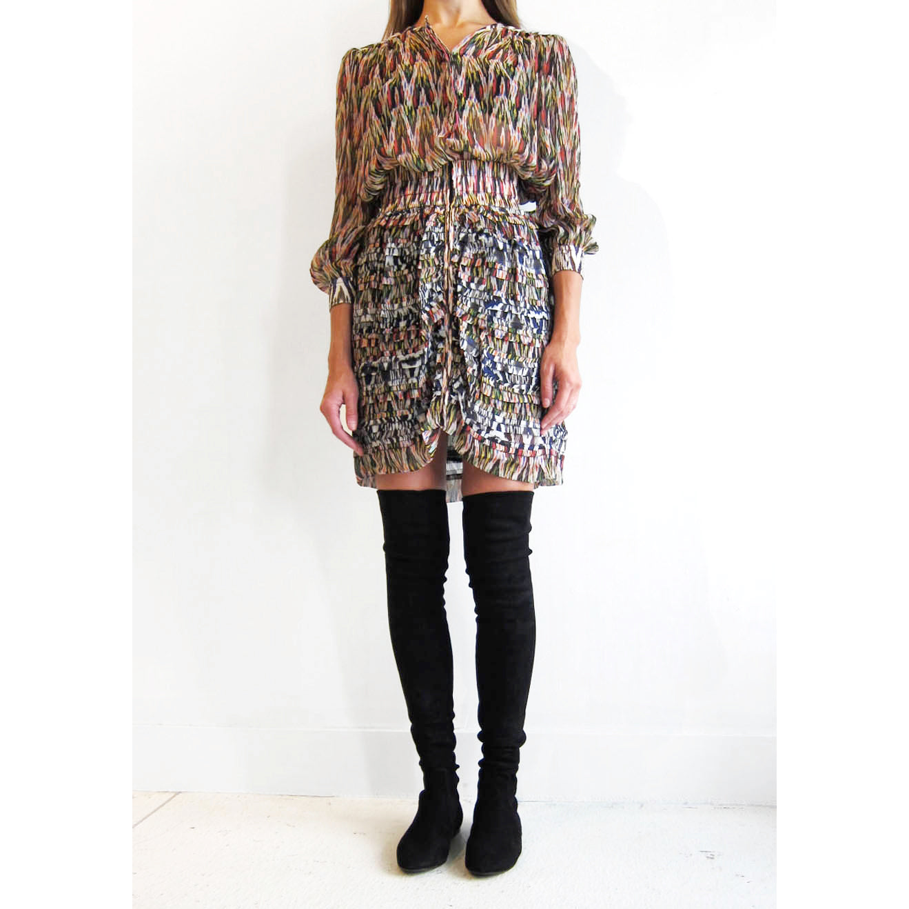 Isabel Marant "Piero" Printed Silk Mini Skirt, size 36