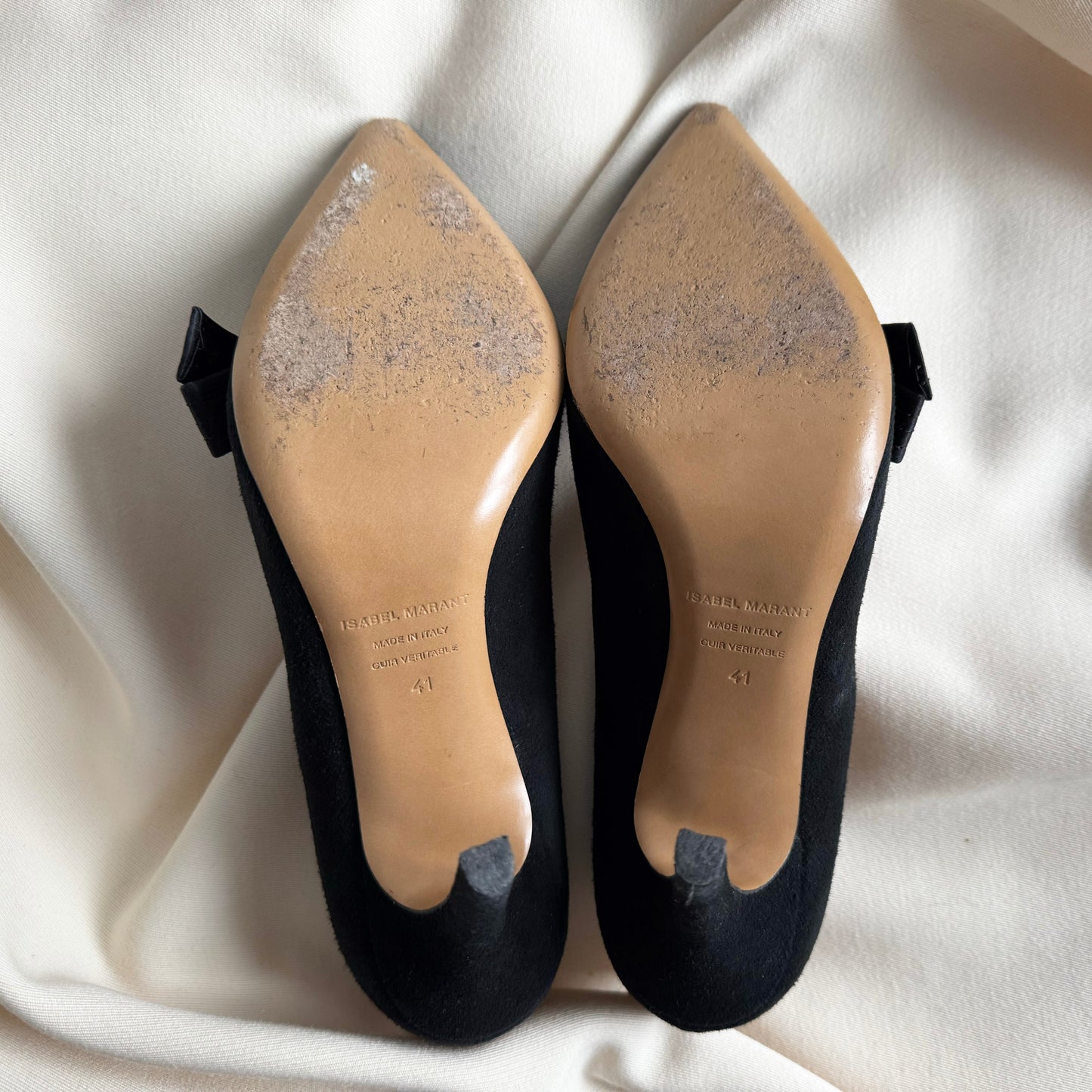 Escarpins à nœud en daim Isabel Marant, taille 39 (convient à 8,5)