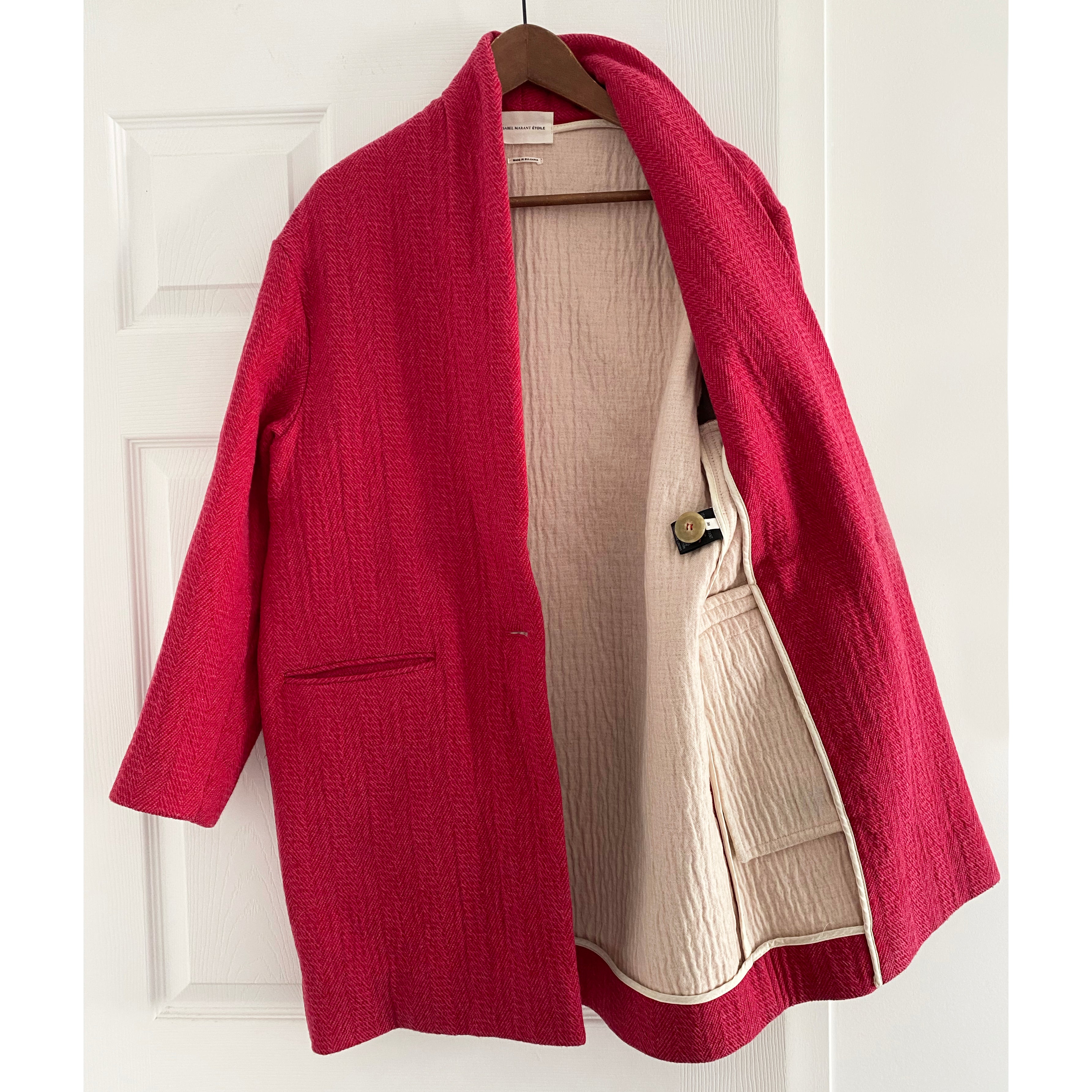 New Isabela Marant buying Etoiole red wool jacket coat sz 36 sz 4 designer shabby