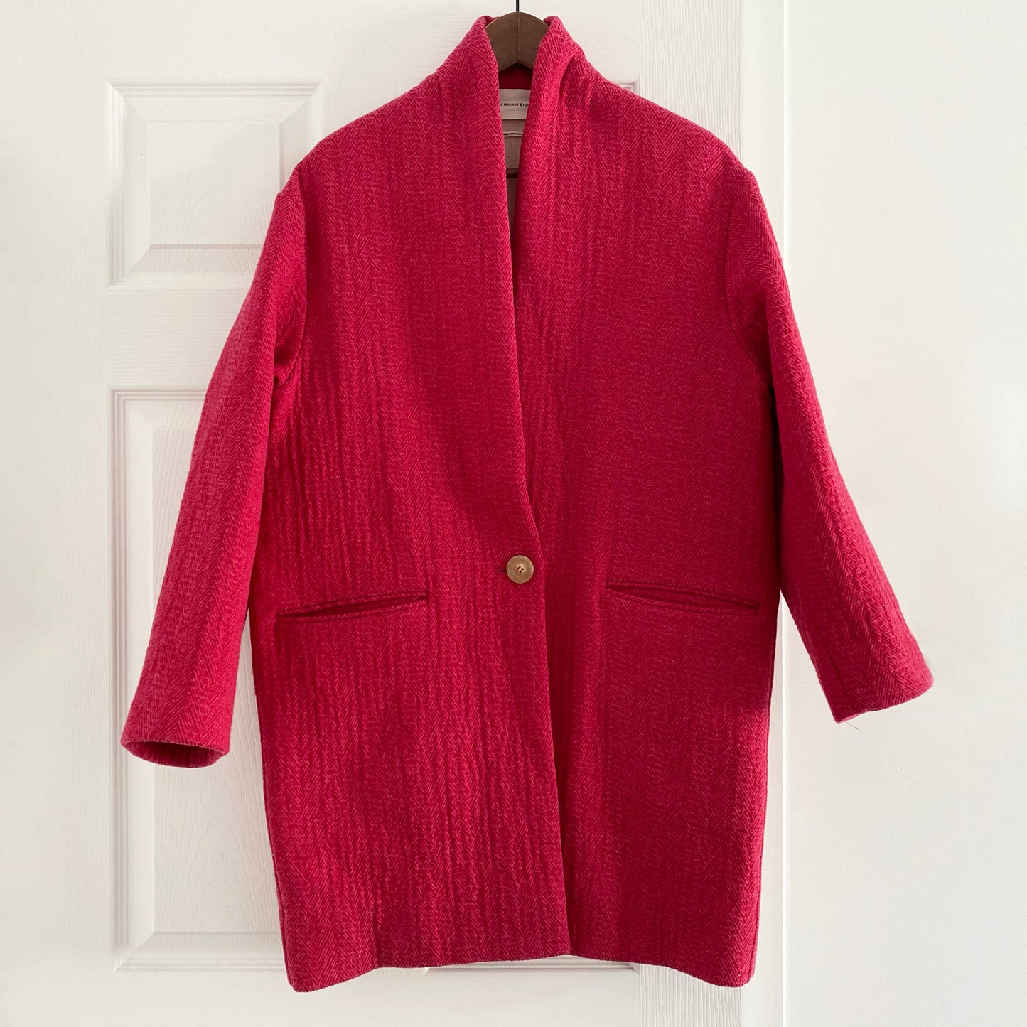 Isabel Marant Etoile "Edilon" Coat in Pink/Red, size 36 (fits size 4)