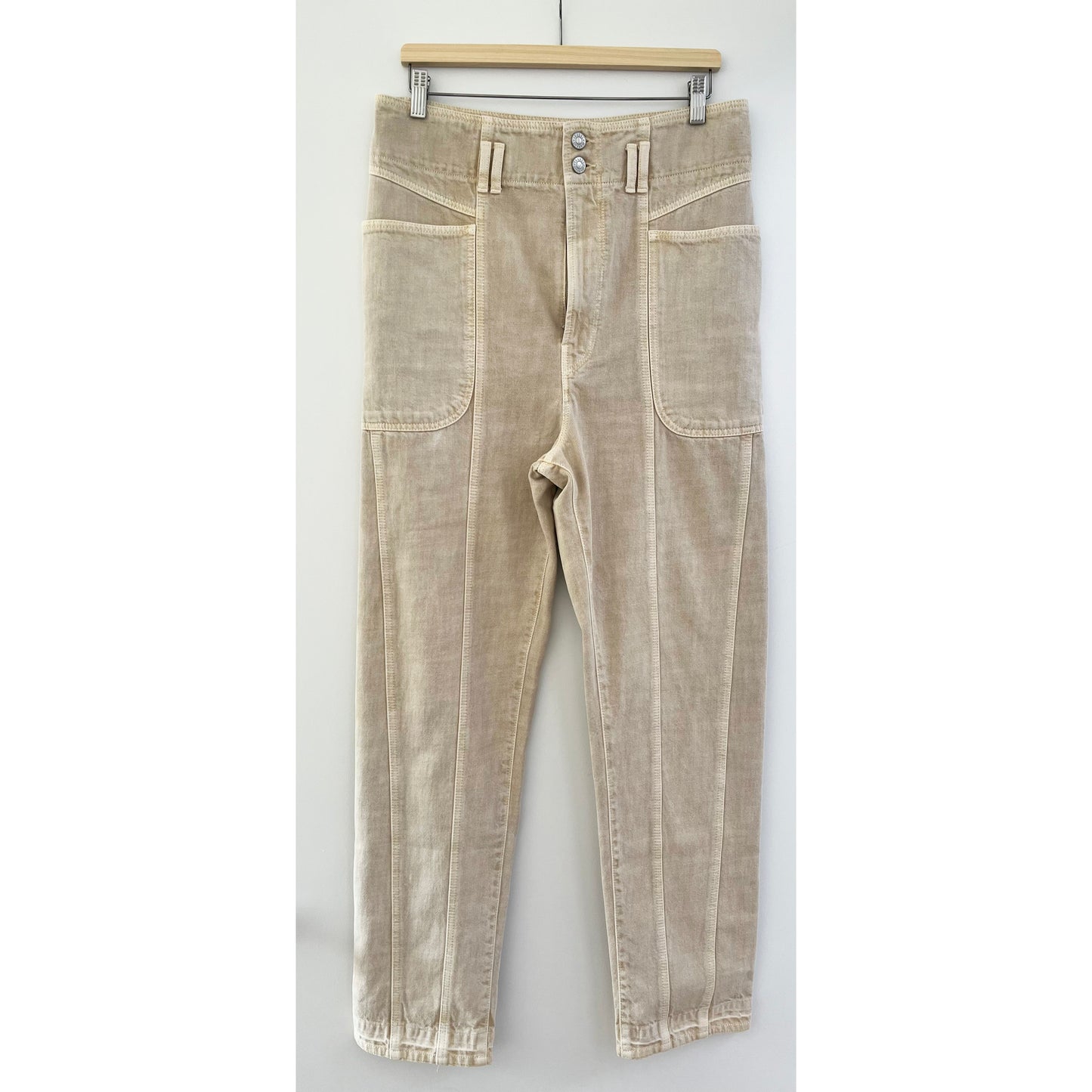 Isabel Marant Etoile "Tess" Jeans in Beige, size 38