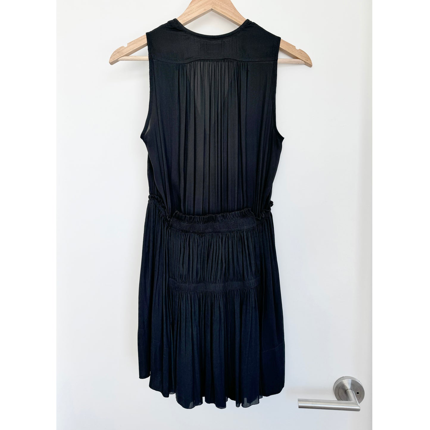 Isabel Marant Gathered Mini Dress in Black, size 36 (size 2)