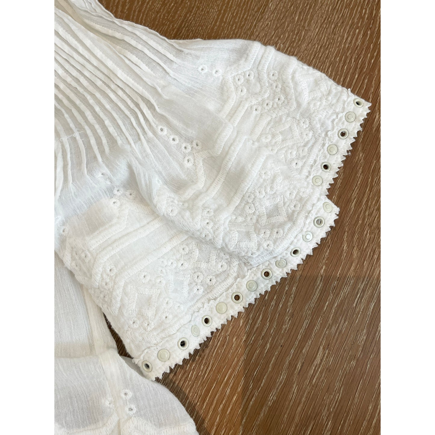 Isabel Marant "Alexia" Embroidered Top in White, size 38 (size small)