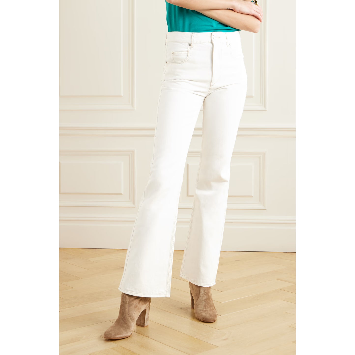 Isabel Marant Etoile "Belvira" Jeans in White, size 38 (like 27/28)