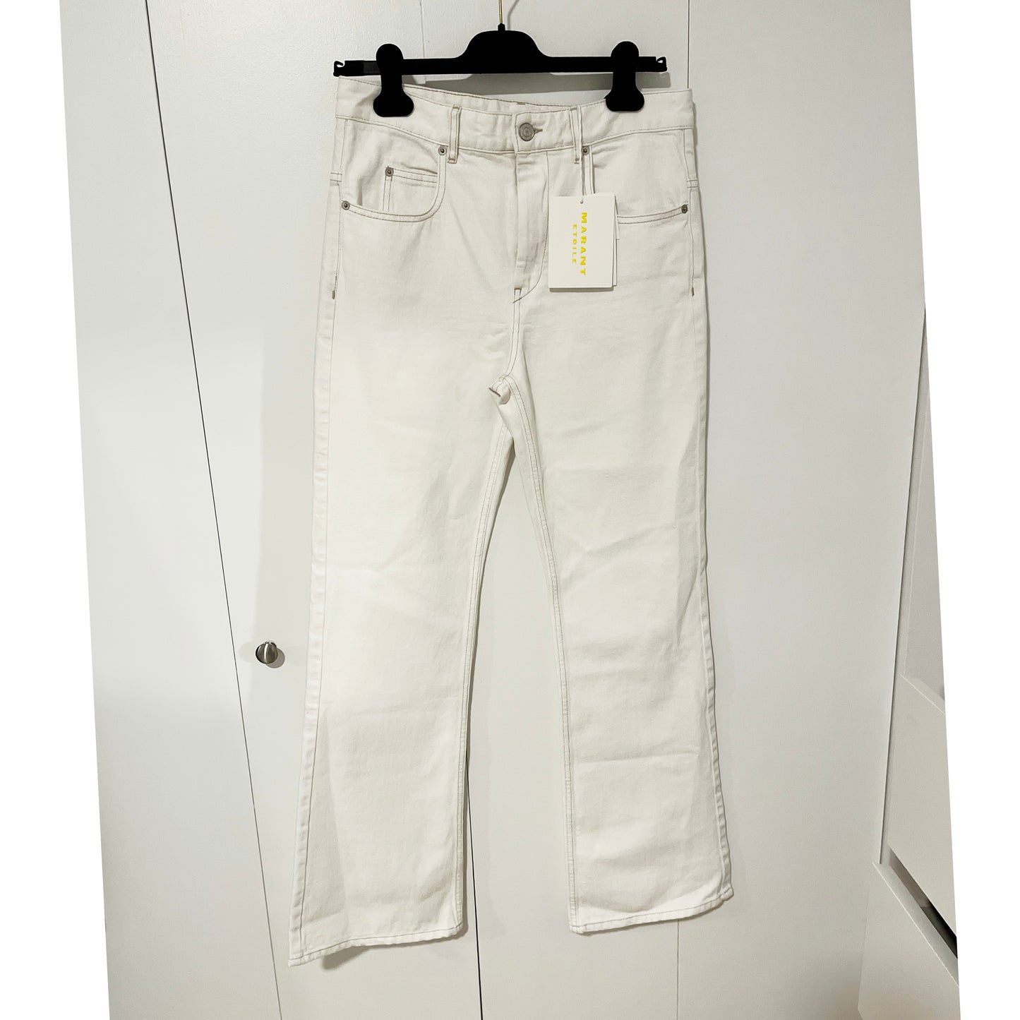 Isabel Marant Etoile "Belvira" Jeans in White, size 38 (like 27/28)