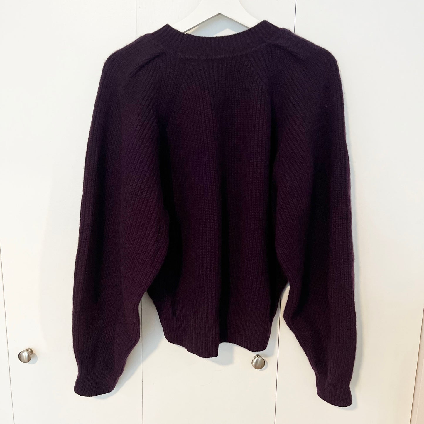 Isabel Marant "Billie" Cashmere Sweater in Dark Purple, size 40