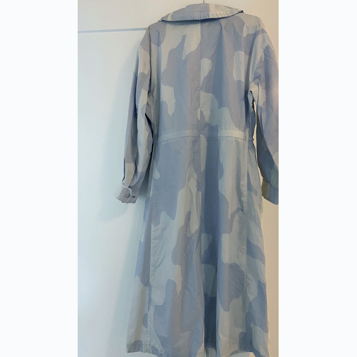 Isabel Marant Etoile Trench imprimé camouflage bleu clair « Dilumbi », taille 34 (convient à XS/S)