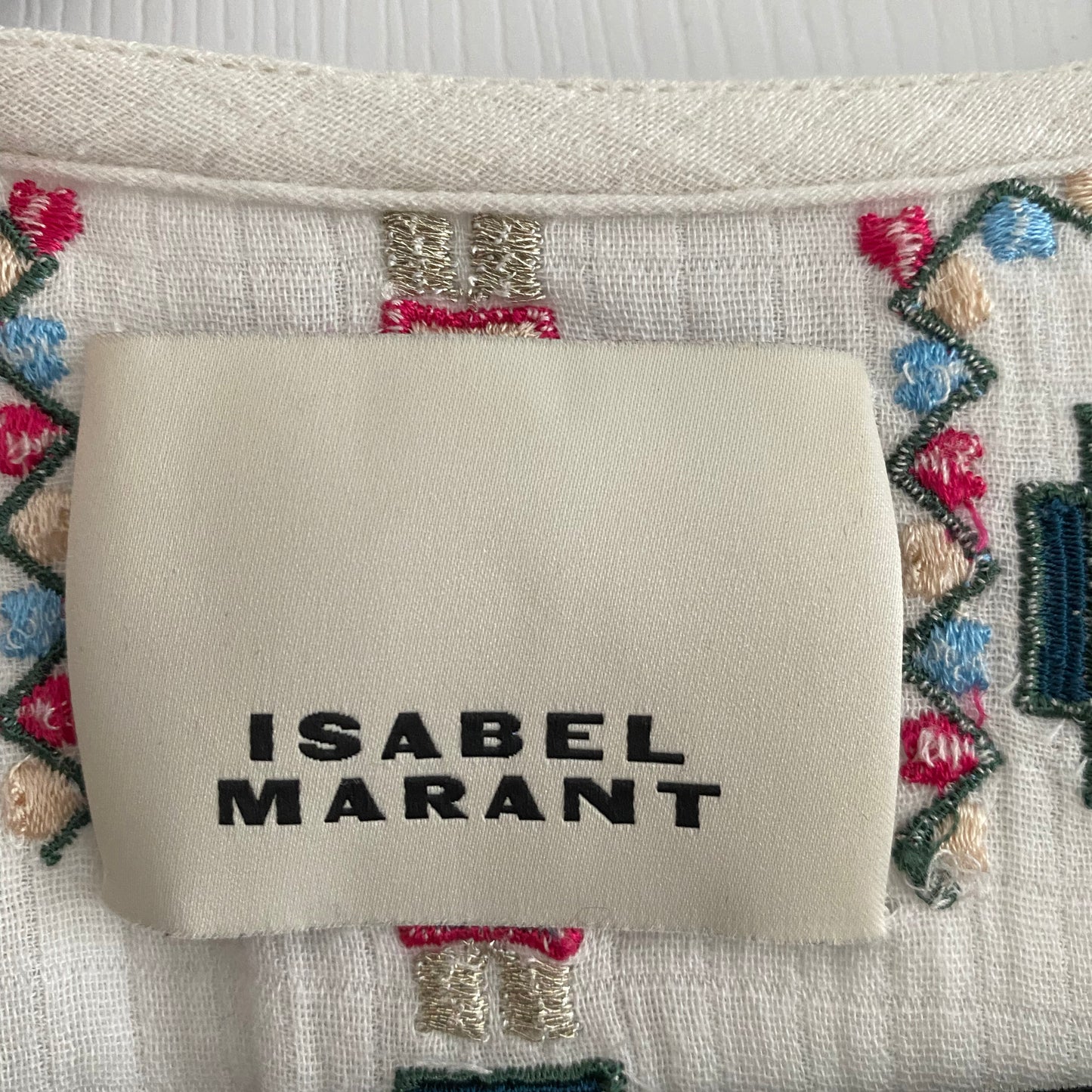 Isabel Marant "Chemsi" Embroidered Dress, size 42 (fits L-XL)