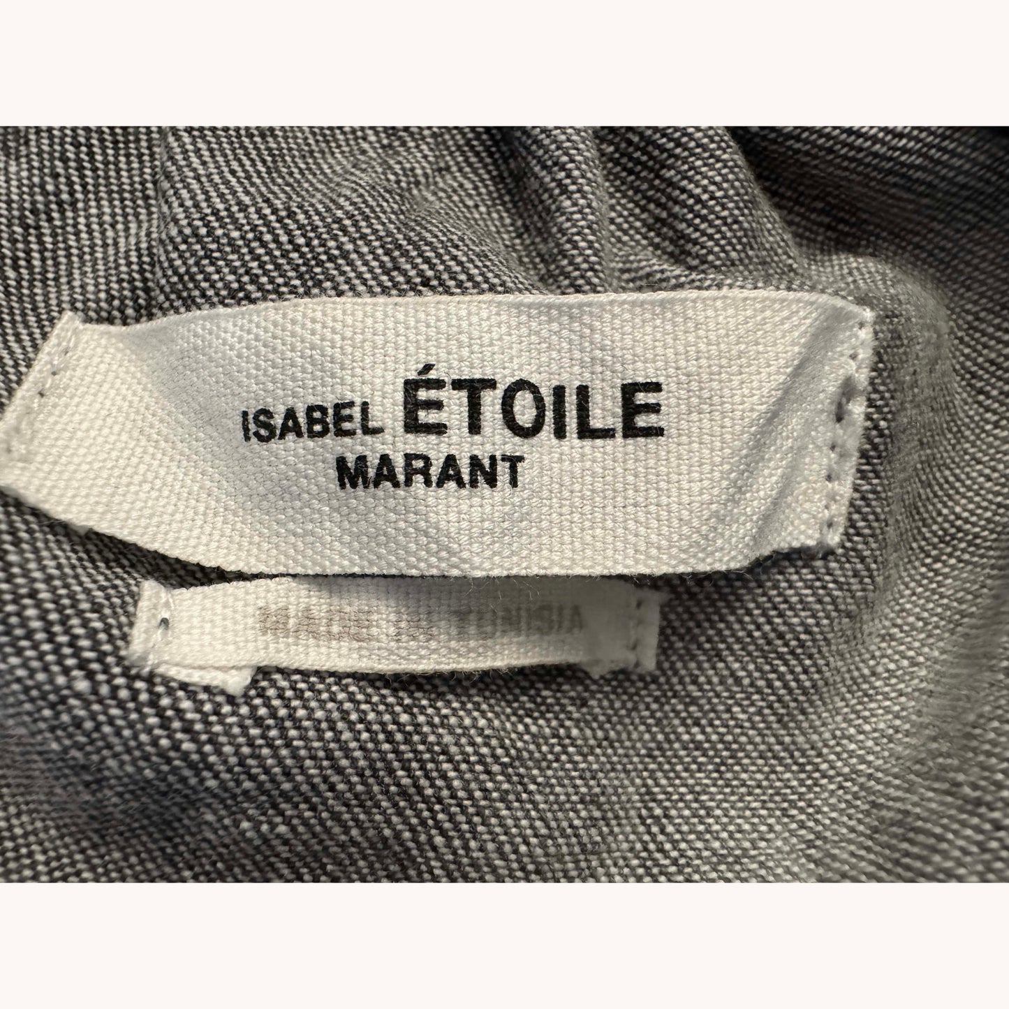 Isabel Marant Etoile "Idety" Grey Denim Shirt, size 38