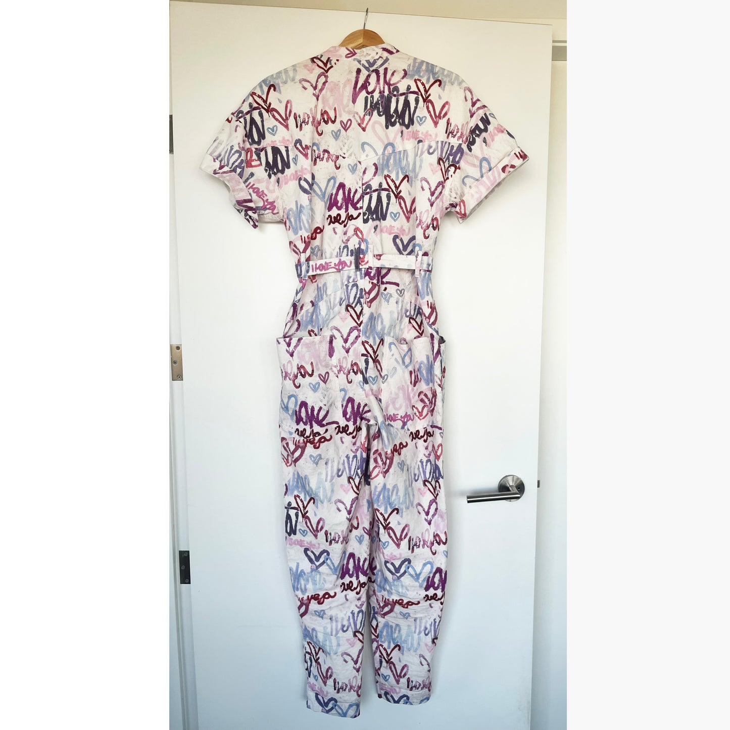 Isabel Marant "Etundra" Graffiti Printed Jumpsuit, size 34