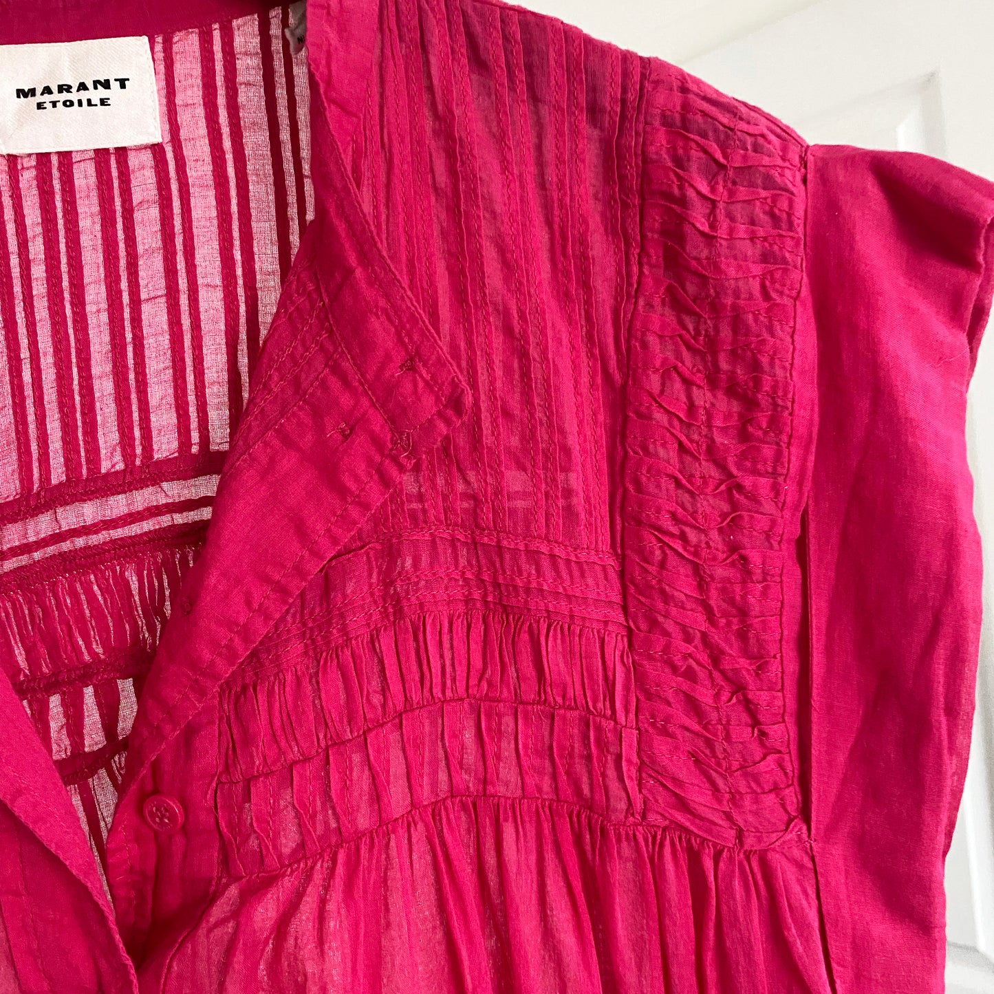 Isabel Marant Etoile "Leaza" Top in Fushia Pink, size 36 (fits like size small)