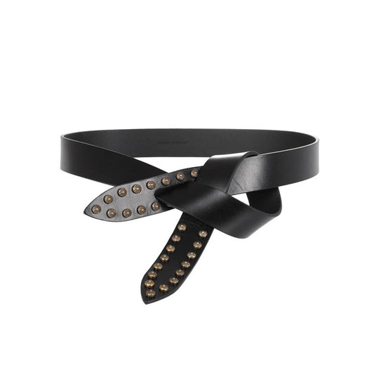 Isabel Marant "Lelo" Studded Tie Belt in Black, size Medium (fits like size Small)