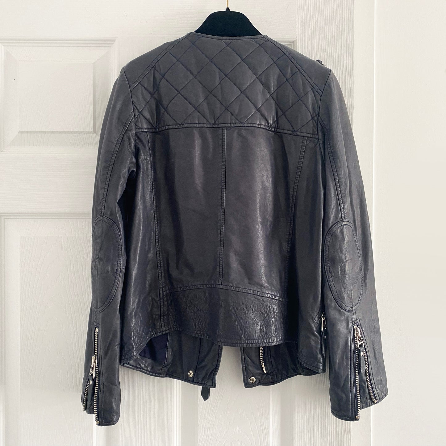 Isabel Marant Etoile "Kady" Leather Jacket in Navy, size 36 (like a 2/4)