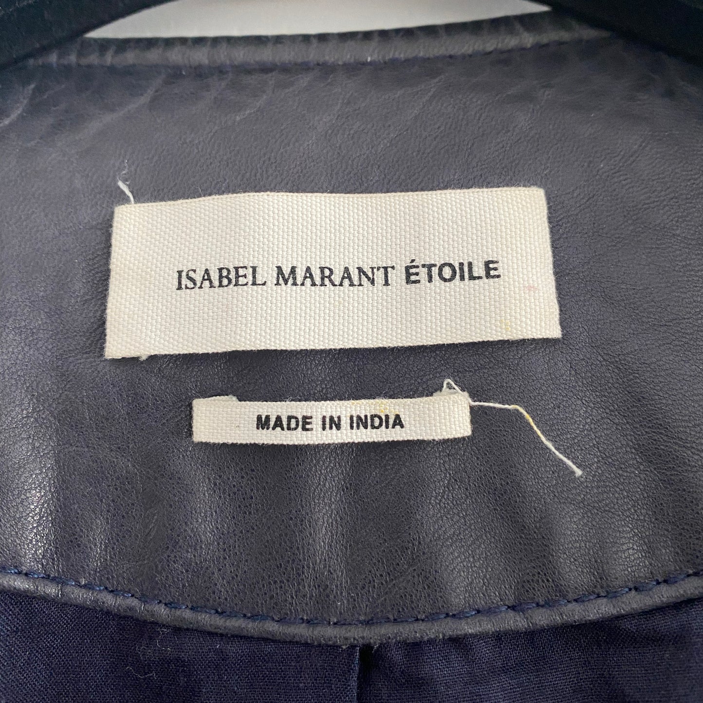 Isabel Marant Etoile "Kady" Leather Jacket in Navy, size 36 (like a 2/4)