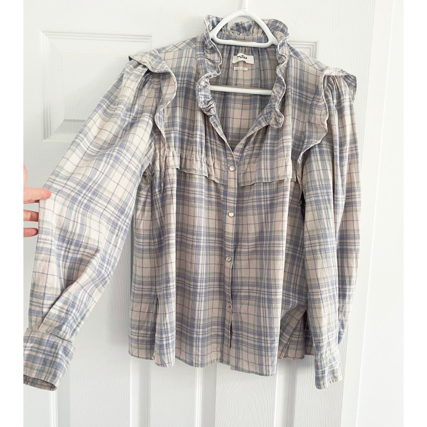 Isabel Marant Etoile "Idety" Plaid Blouse, size 36 (like a Small)