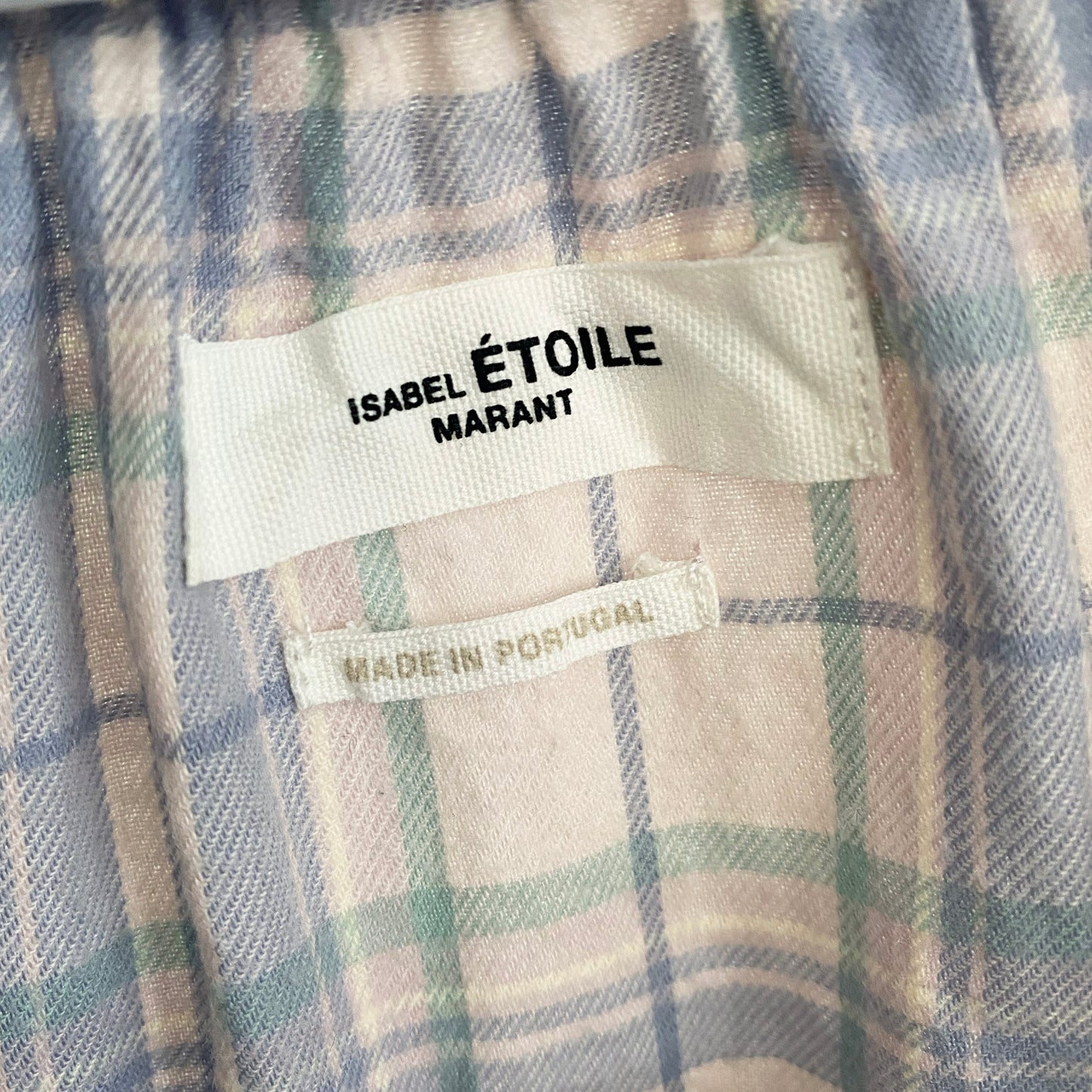 Isabel Marant Etoile "Idety" Plaid Blouse, size 36 (like a Small)