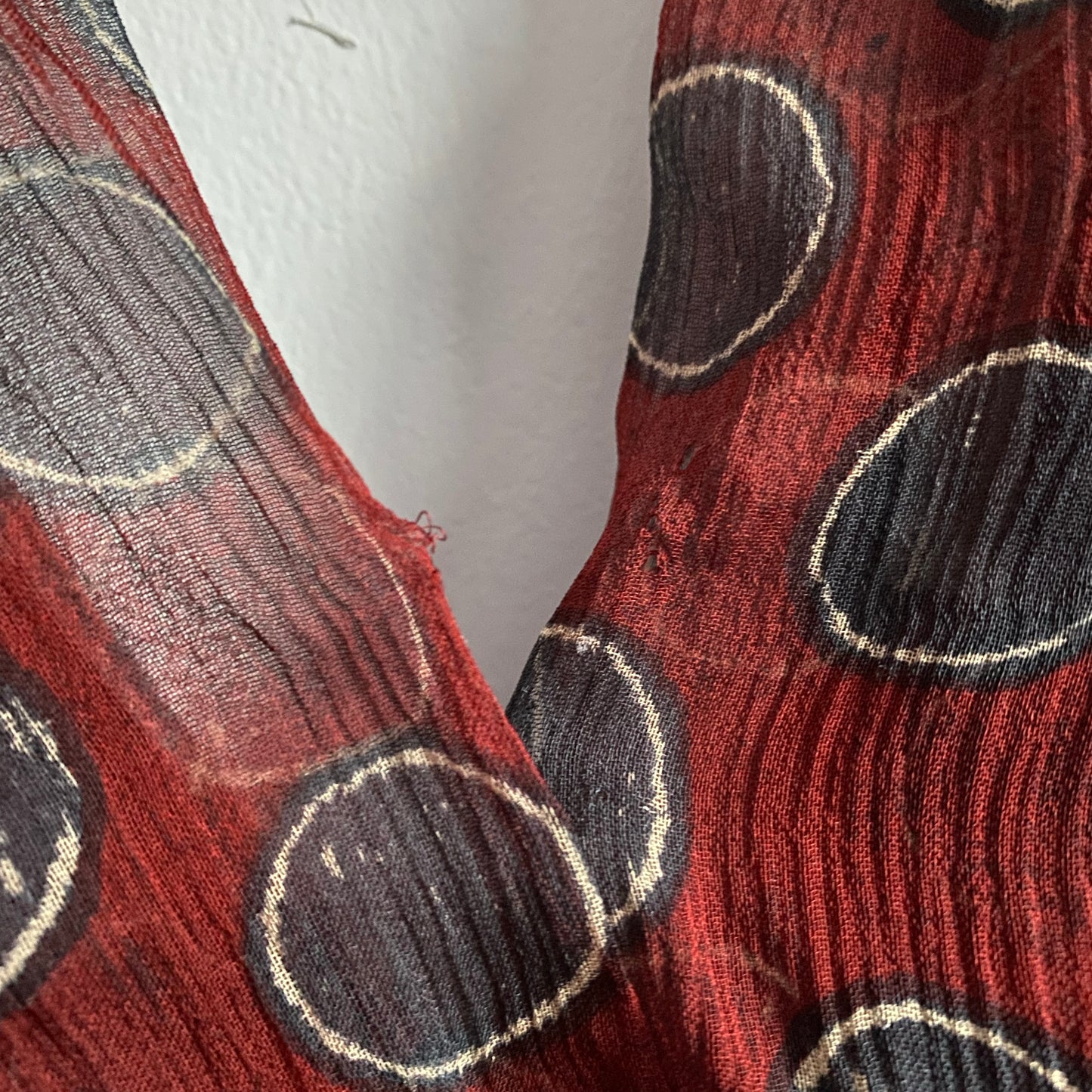 Robe à pois en soie bordeaux Isabel Marant Etoile, taille 40