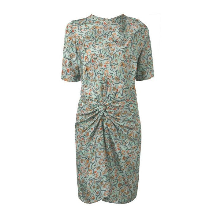 Isabel Marant "Rehora" Printed Green Silk Dress, size 42 (fits size 8)