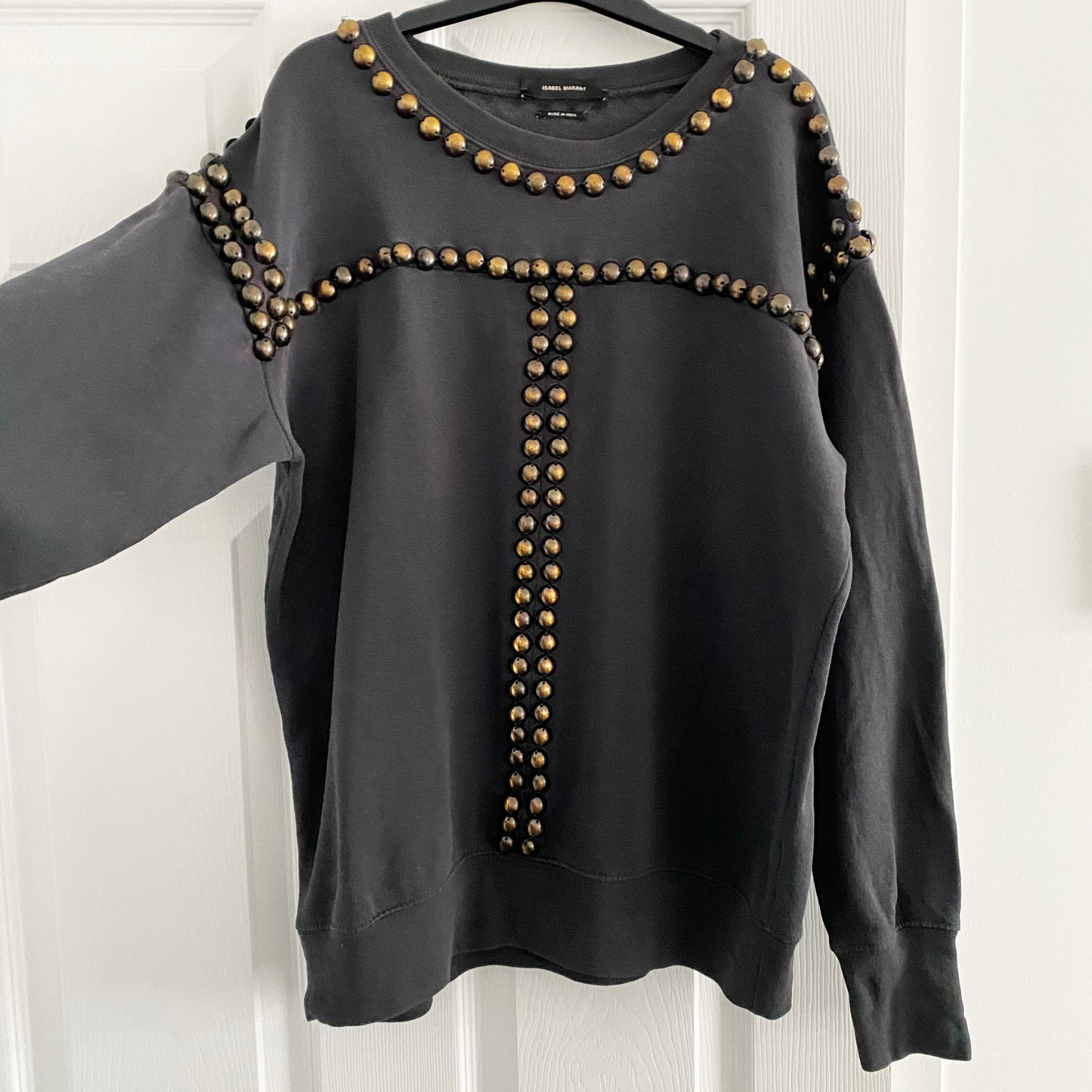 Sweat-shirt clouté Isabel Marant « Scotty », taille 34 (convient à la taille 0/2)