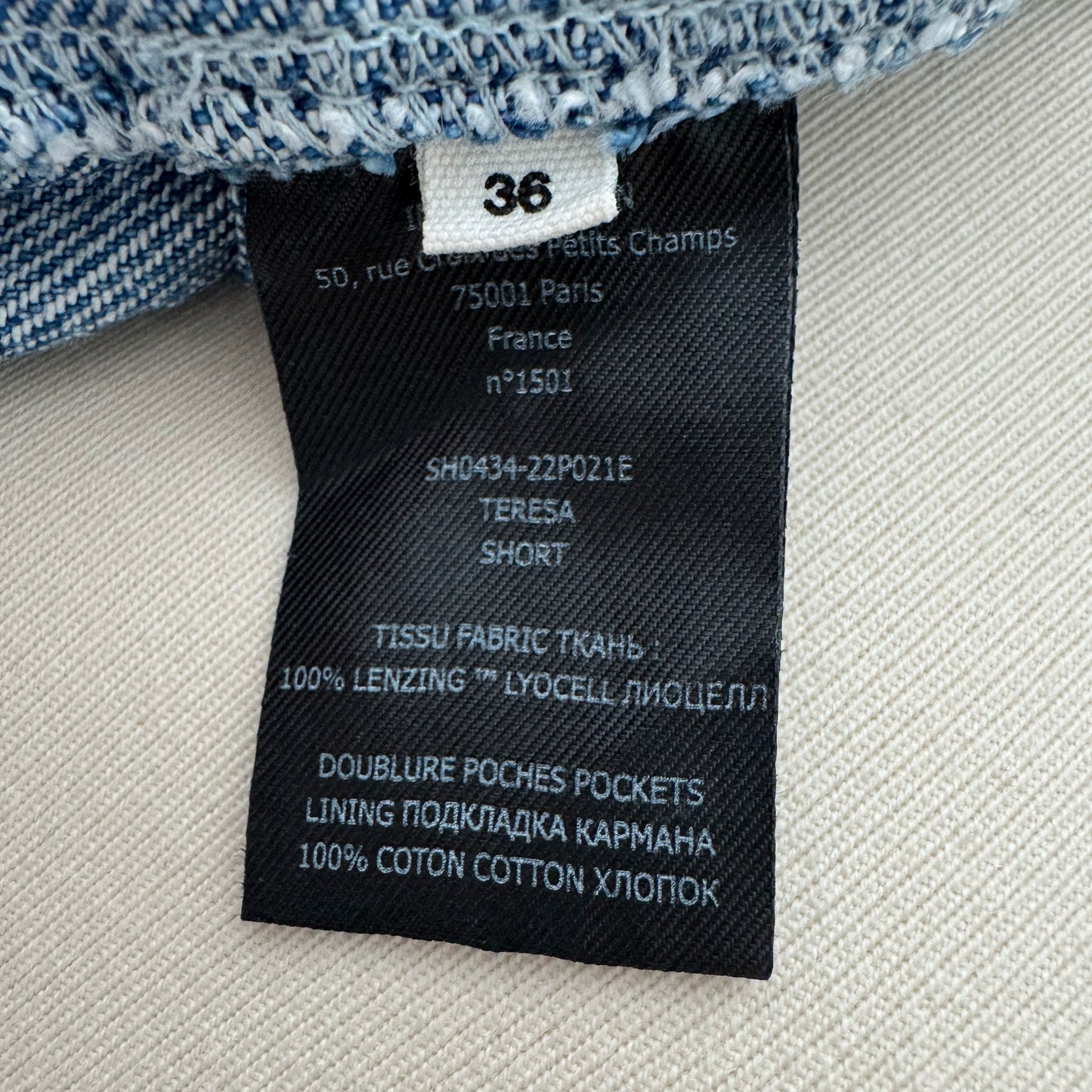 Isabel Marant Etoile "Teresa" Shorts in Blue, size 36