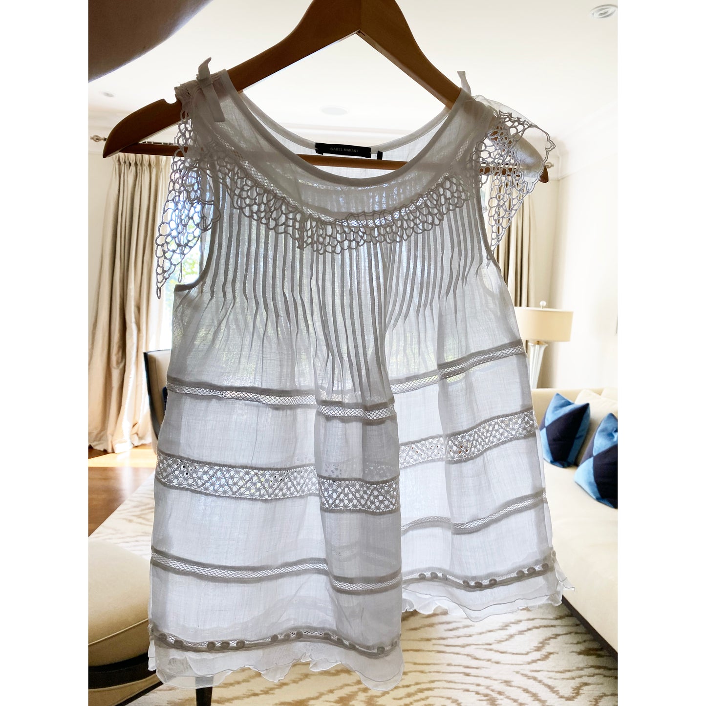 Blouse en ramie blanche Isabel Marant « Ouda », taille 34. Taille comme un 0/2