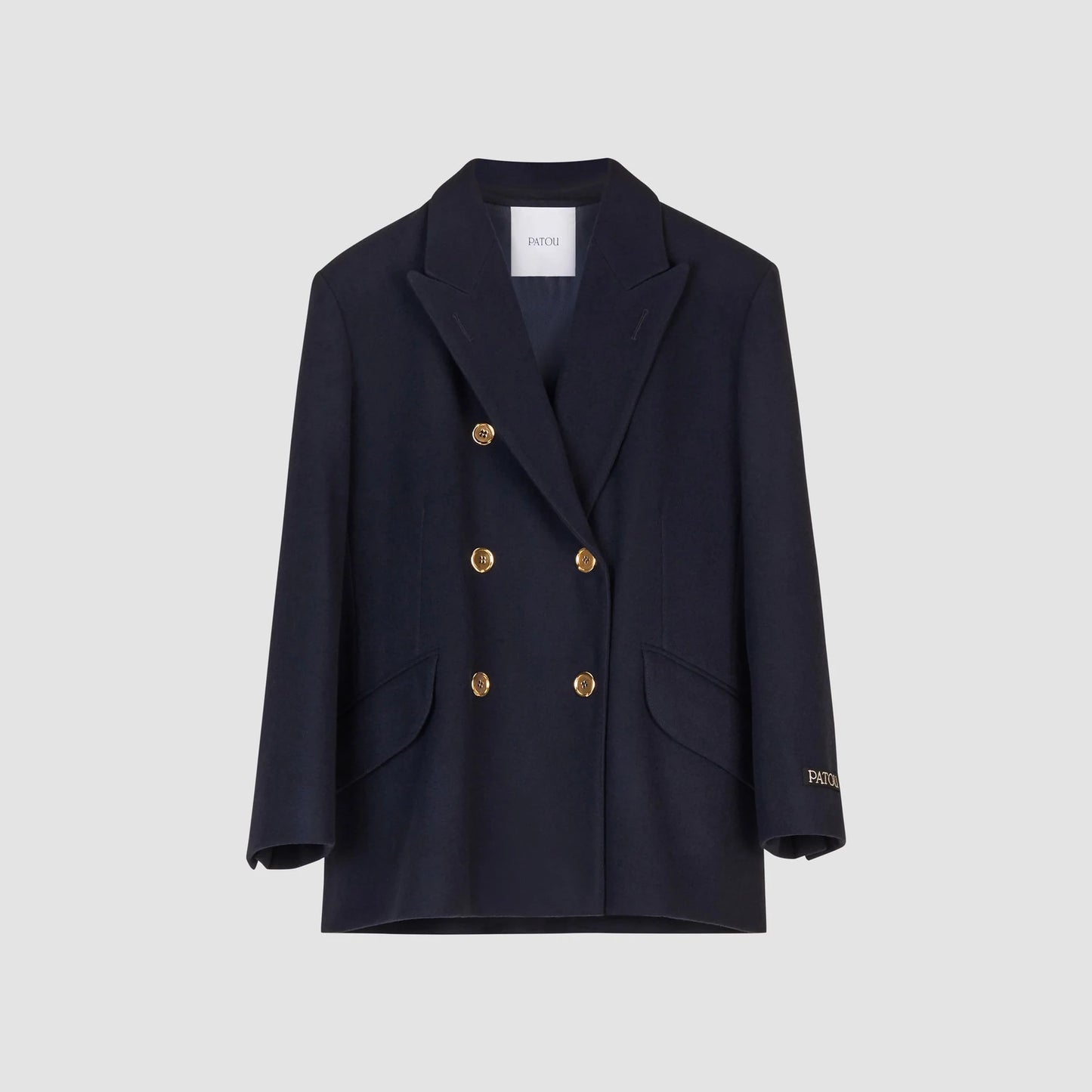 Patou "Iconic" Double Breasted Jacket in Navy, size 40FR (fits US 4/6)