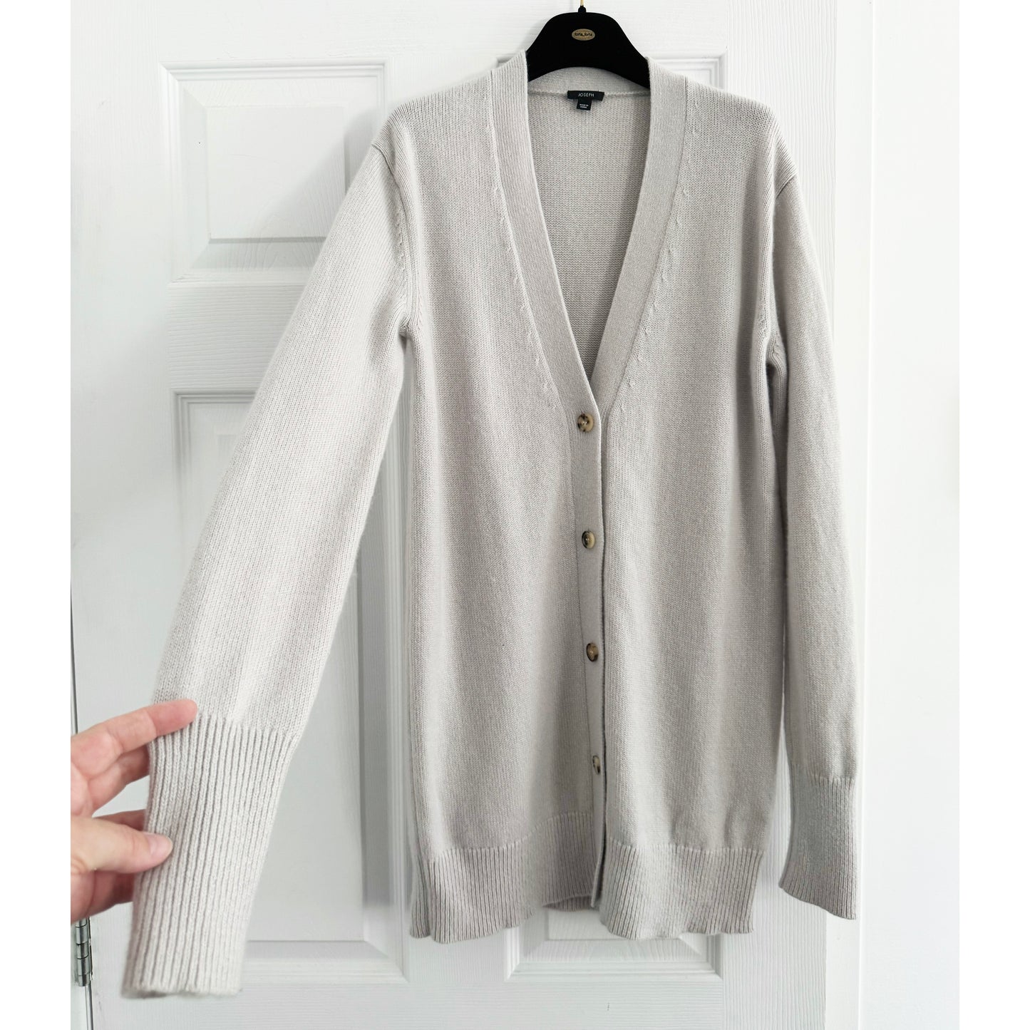 Joseph Pure Cashmere Cardigan in Silver/Grey, size XS