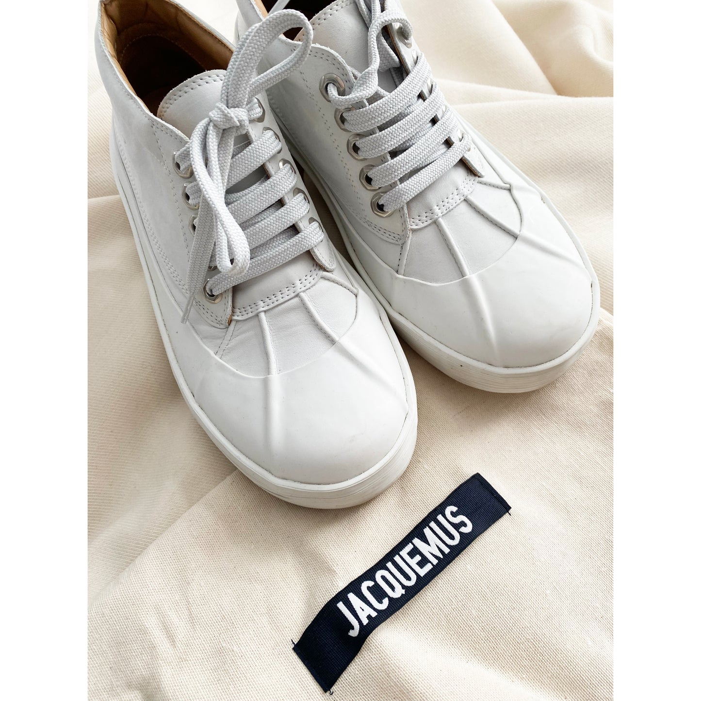 Jacquemus "Les Meuniers" boots in White, size 38