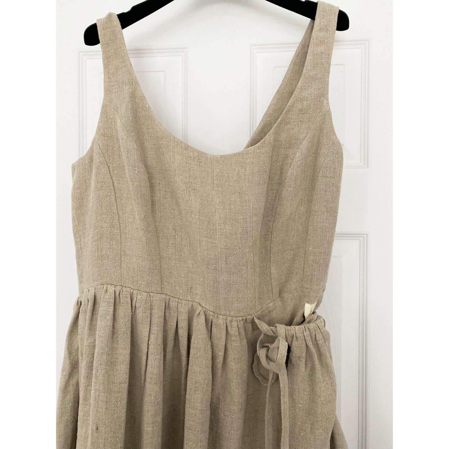 Luxe Provence x Jamie Beck "Marianne" Dress in Natural Linen, size Large