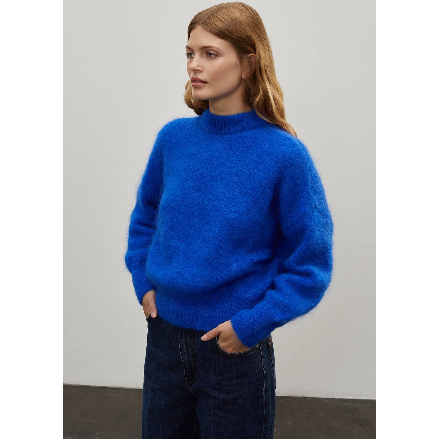 Surprise Paris "Jane" Mohair Sweater in Cobalt Blue, size "3" (S/M)