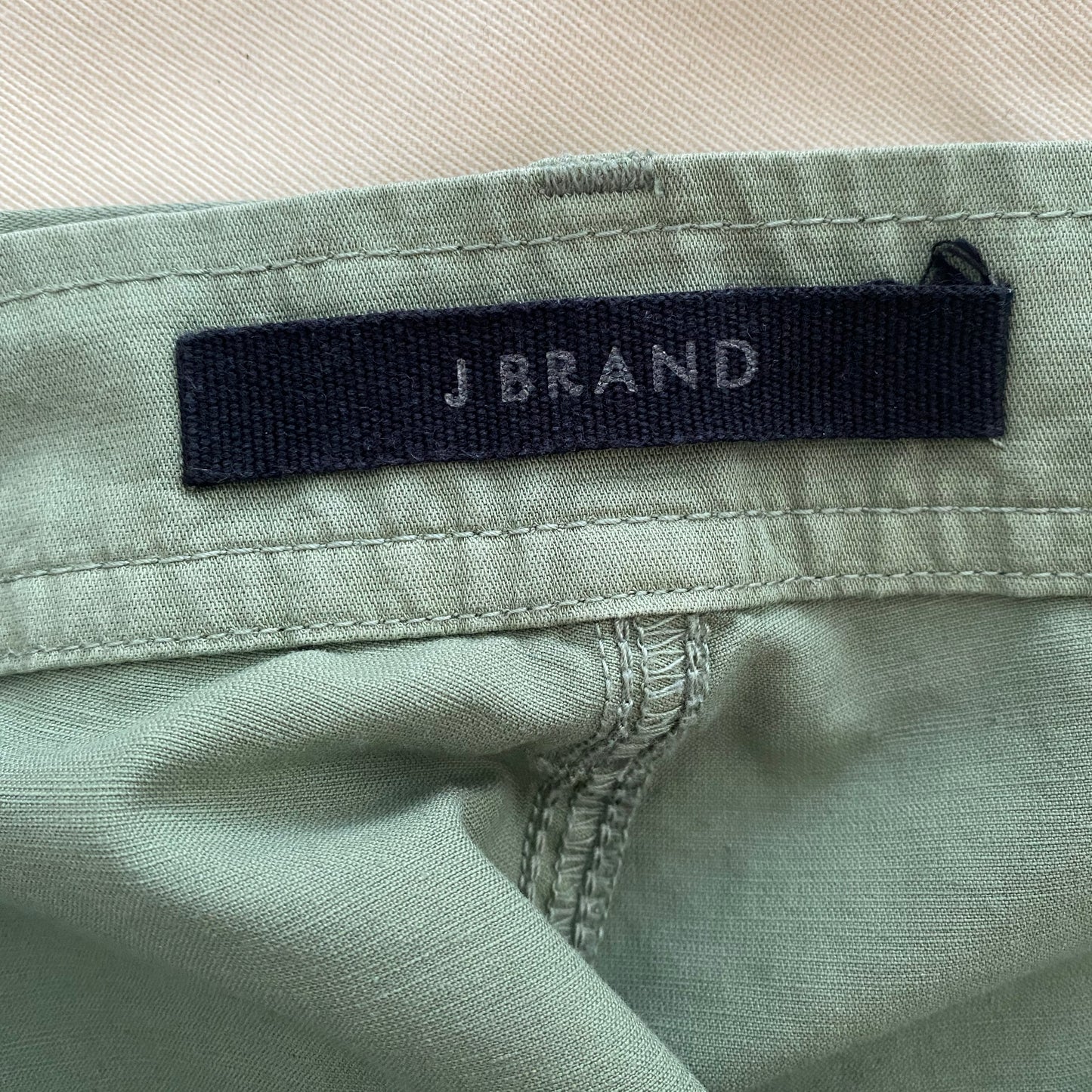 J Brand "Athena" Cotton/Linen Cargo Pant in Green, size 32