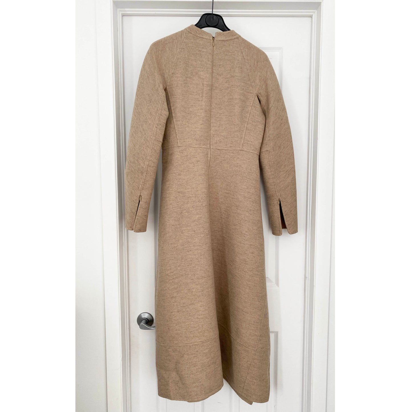 Robe en laine beige structurée Jil Sander « LEVEN », taille 34 (convient à une taille 4/6)