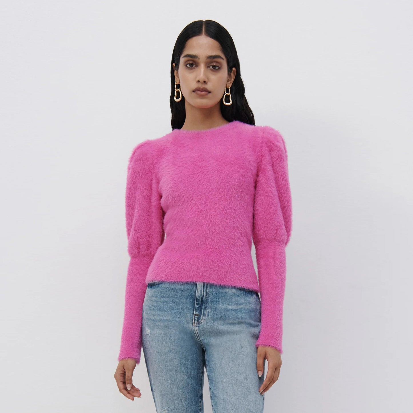 Jonathan Simkhai "Levy" Pink Mohair Sweater, size Small (Fits XS/S)