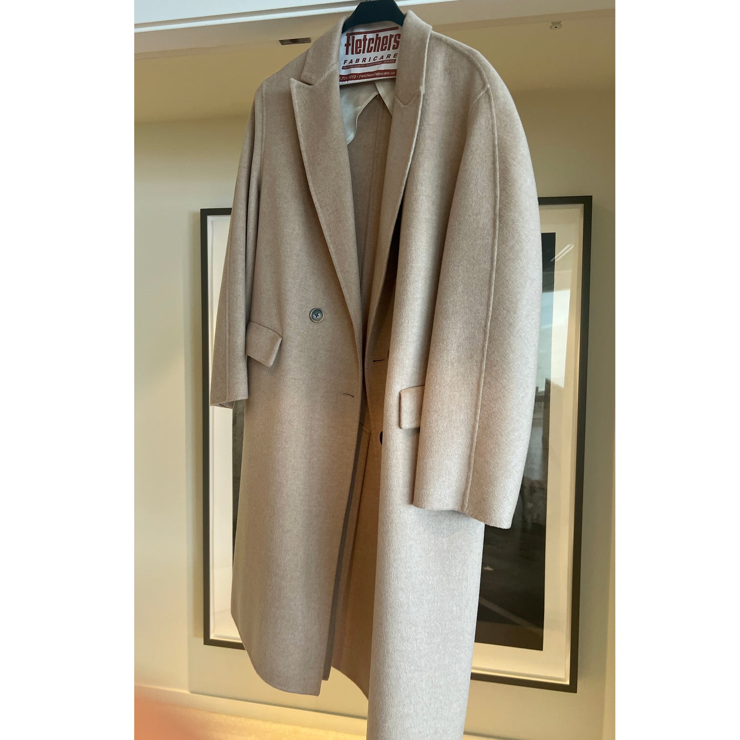 Joseph "KINO" Cashmere Coat in "Sand", size 36 (fits like a Medium)