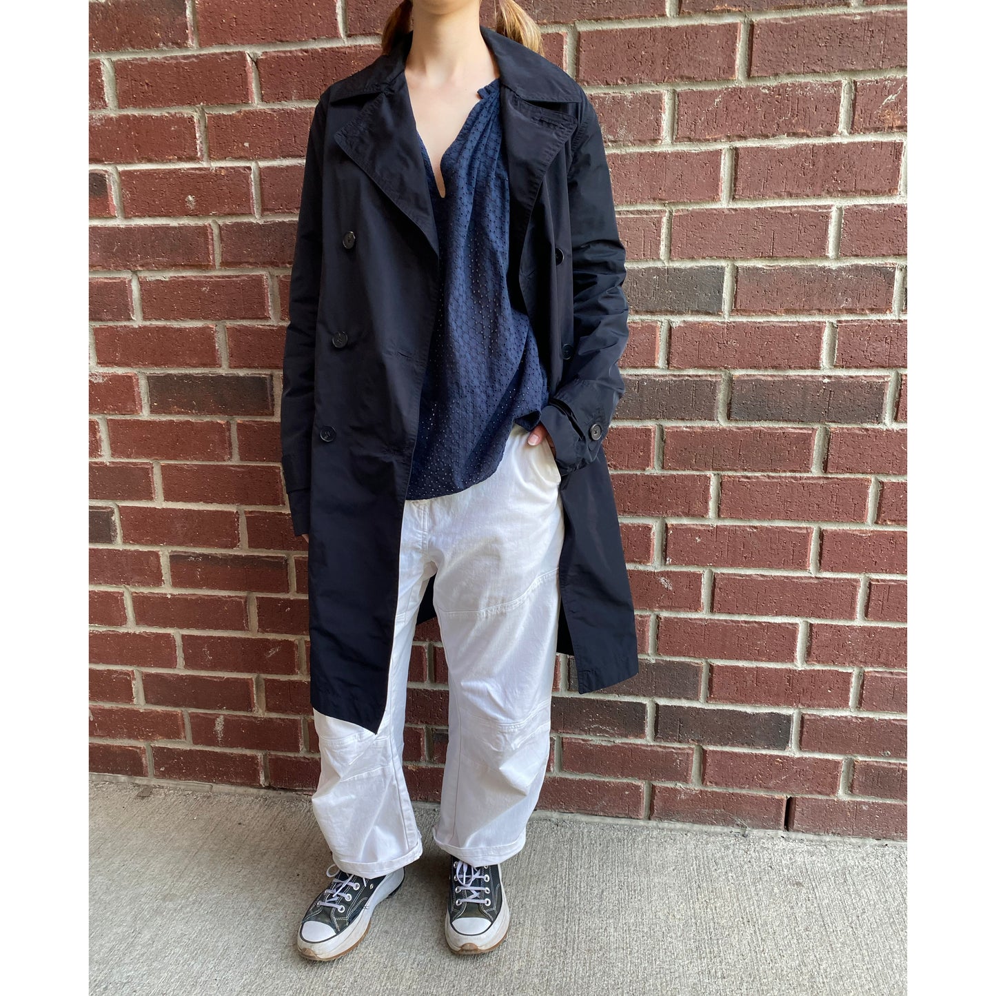 Joseph Navy Trench Coat, size 36 (fits like size 0)