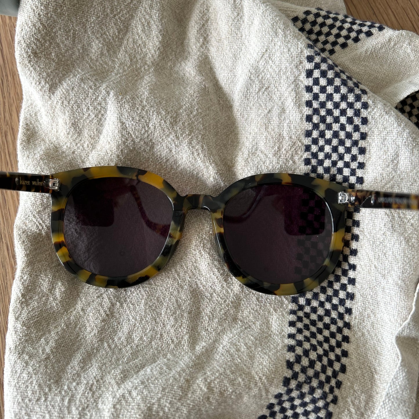 Karen Walker Super Duper Strength Sunglasses in Crazy Tort